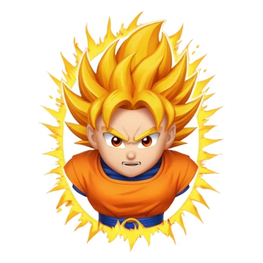 Text Attack in Saiyan style from Dragon Ball sticker