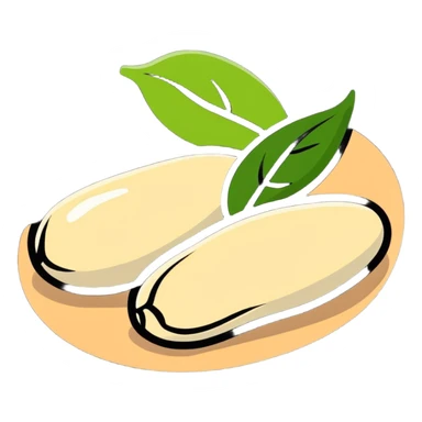 white beans cartoonish sticker style sticker