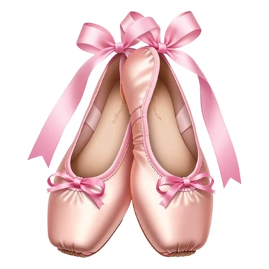 pink ballet pointe shoes with ribbons sticker