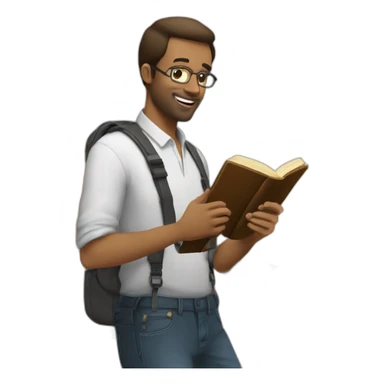 joachim qui escalade un livre sticker