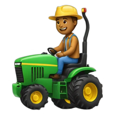 Un homme dans un tracteur sticker