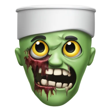 zombie with skibidi toilet sticker