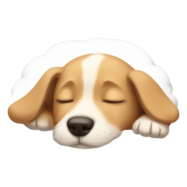 sleeping puppie sticker