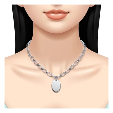 Tiffany oval tag choker necklace sticker
