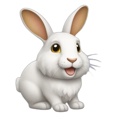 Un écureuil sur un lapin sticker