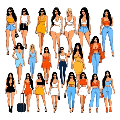 Josh King Madrid JetSet, Tefi Valenzuela, Ana Cheri, Valeria Orsini, Timiree, Kim Kardashian , Kylie Jenner, Narmin Assira, Jamie Maelani, Ashley Flores, Dan Fleyshman, DanielG, Shelby Sapp sticker