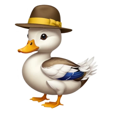 duck wearing a hat sticker