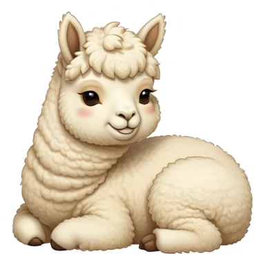 Meme-Worthy Cute Sleeping Cream Alpaca Portrait Emoji, Head resting peacefully with a contented smile, showcasing a delightfully robust build and a luxuriously soft cream fleece, eyes shut in a serene nap, Simplified yet hilariously adorable features, highly detailed, glowing with a soft, drowsy light, high shine, relaxed and utterly lovable, stylized with an air of playful laziness, bright and heartwarming, soft glowing outline, capturing the essence of a comically sleepy alpaca, so meme-worthy it feels like it could instantly become the next viral sensation of adorable slumber! sticker