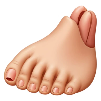 Human toe missing few millimeter of tip portion sticker