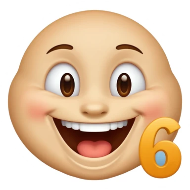 Laughing face with the number 100 sticker