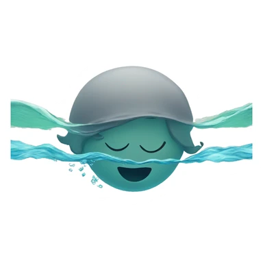 swimming in sea sticker