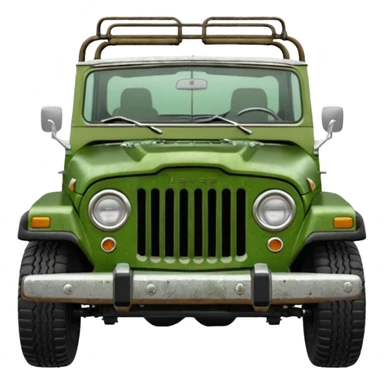 jeepster commando without top with straight hood sticker