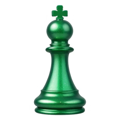green glitter chess piece pawn sticker