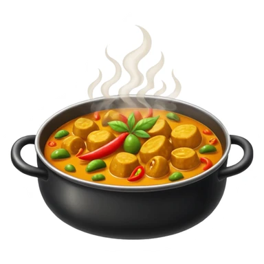 Hot vegan curry dish sticker