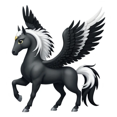 A black Pegasus sticker