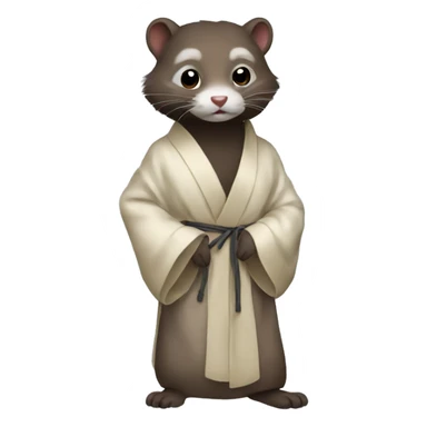 mink in a silk robe sticker