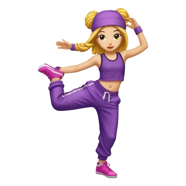 street dancer girl sticker