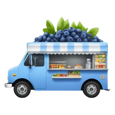 Food truck selling blueberries  sticker