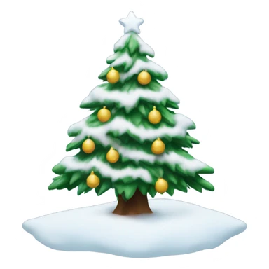 christmas tree with snow sticker