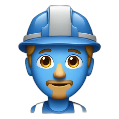 blue collar worker sticker