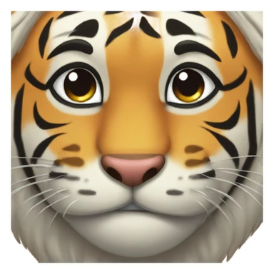 Tiger crying teardrops sticker