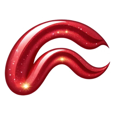 red glitter wave sticker
