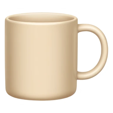 Pale beige Cylindrical short mug  sticker