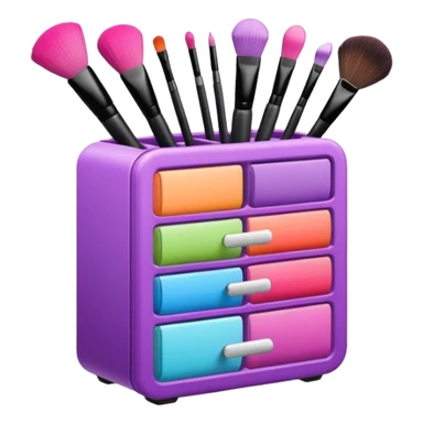 Makeup tools and products standing sticker