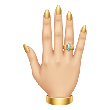 A woman's finger with a ring on the fourth finger sticker