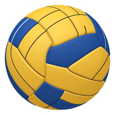 Pelota de voleibol azul amarillo y boanco sticker