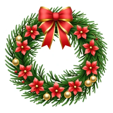 Luxary Christmas wreath with gold

 sticker