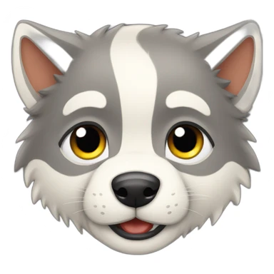 Wolf pup sticker
