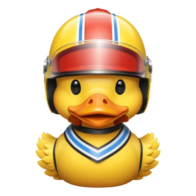 duck with race helmet  sticker