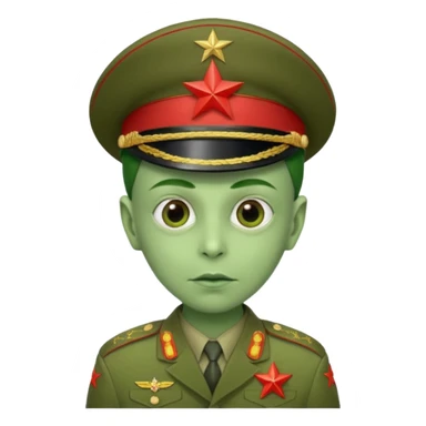 Alien with soviet sticker