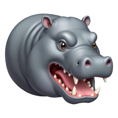 angry Hippopotamus sticker