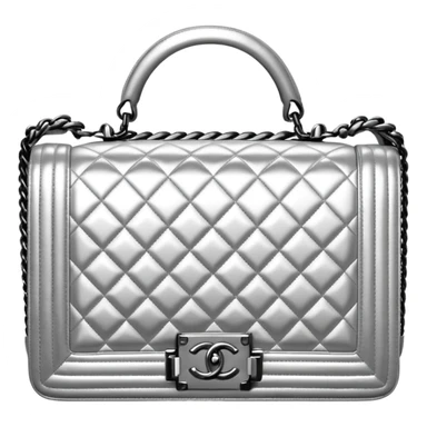 chanel le boy silver color bag sticker
