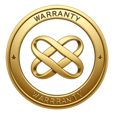 warranty seal with infinity symbol, lifetime guarantee badge sticker