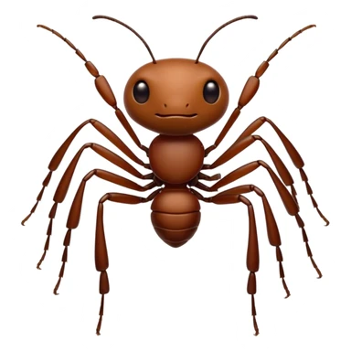 Cinematic Realistic Noble Ant Portrait Emoji, Poised and industrious, with a compact, meticulously segmented body covered in smooth, natural brown exoskeleton and focused, determined eyes rendered in lifelike detail, high shine, intelligent and resilient, styled with an air of urban diligence, focused and attentive, soft glowing outline, capturing the essence of a watchful and confident ant that appears ready to march out of the screen with unwavering authority! sticker