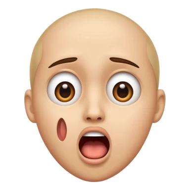 Shocked face sticker