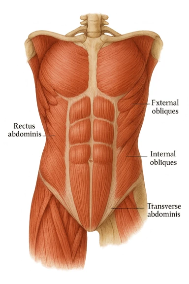 muscoli del core (addominali) sticker