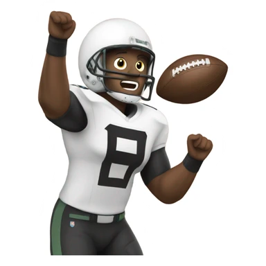 me raising a fantasy football trophy  sticker