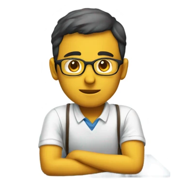 a tutor sitting and waitng  sticker