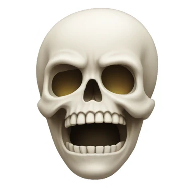 Emoji skull with a glimpse into the soul sticker