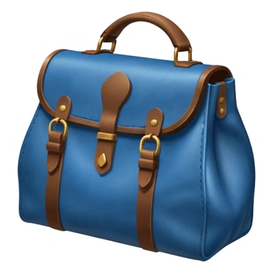 blue coins inside a brown bag  sticker