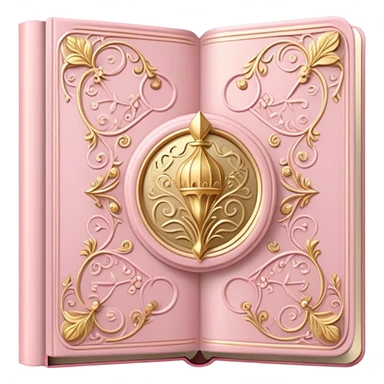 pastel pink and gold fairytale book sticker