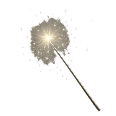 sparkling magic wand sticker