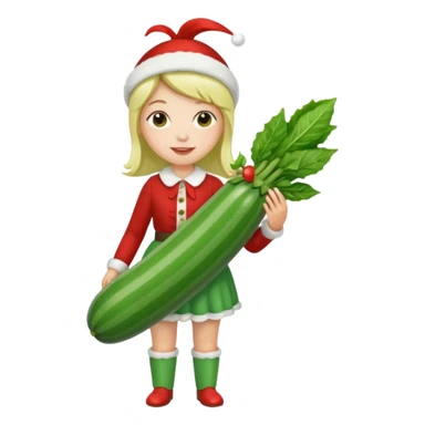 peppermint carrying a zucchini sticker