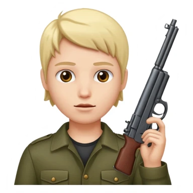 A person with a gun to their head sticker