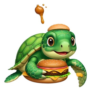 See Turtle eat burger sticker