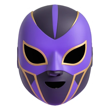 black and lavender luchador mask sticker